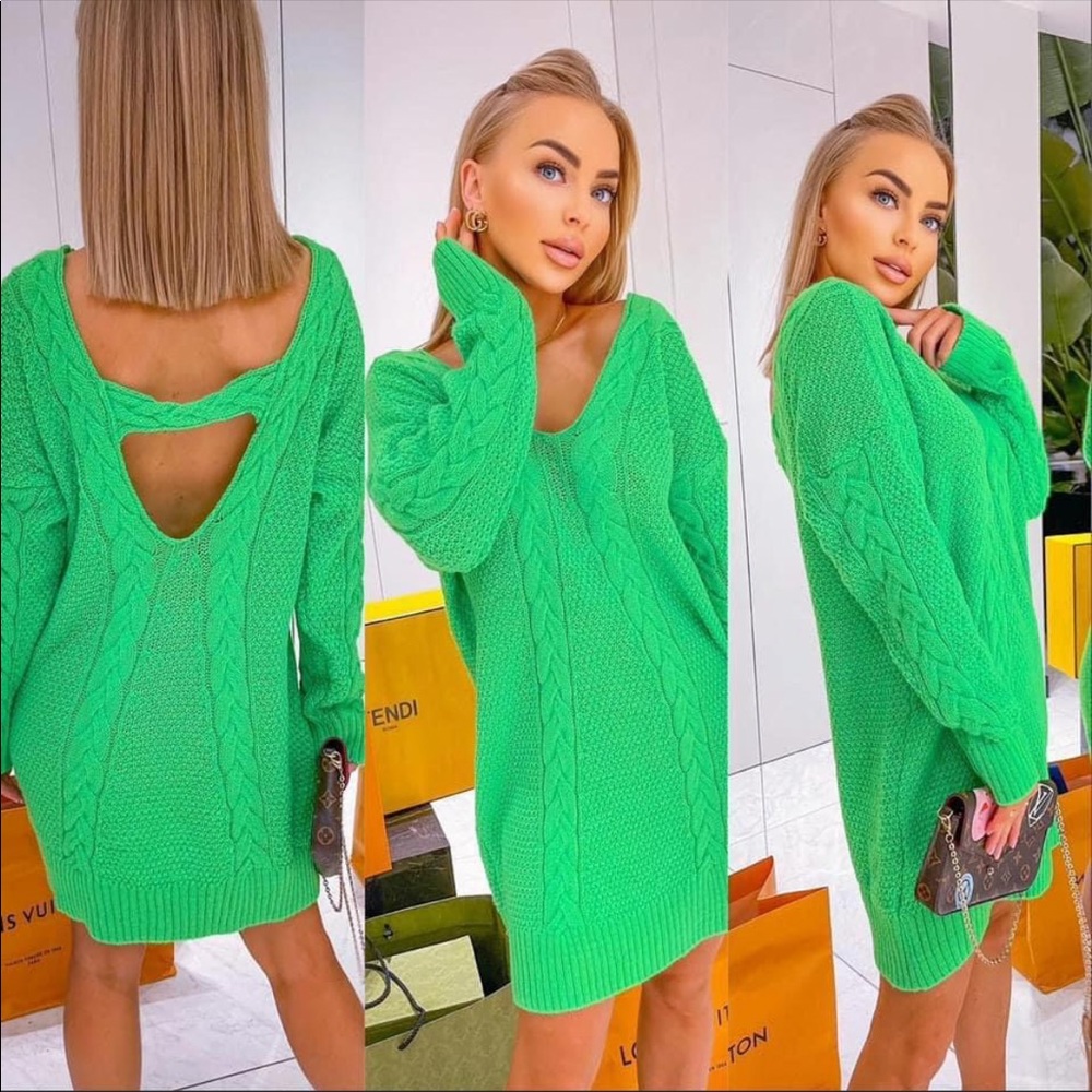 New ~Made in Italy~ long sleeve sweater tunic or dress size 1 or Medium